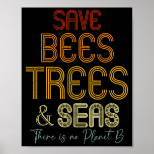 Red De Bijen Bomen En Zeeën Er Is Geen Planeet B Poster