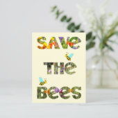 Red de bijen briefkaart (Staand voorkant)