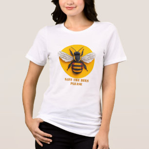 Red de bijen! Eco-vriendelijke uitrusting voor een Tri-Blend Shirt