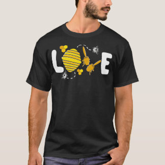 Red de bijen hommel liefde bijen t-shirt