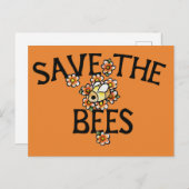 Red de bijen Leuke imkers zoete bijenkunst Briefkaart (Voorkant / Achterkant)