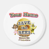 Red de bijen magneet (Voorkant)