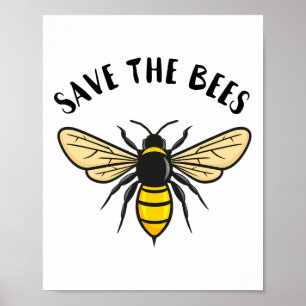 Red de bijen Red onze planeet imker honingaarde Poster