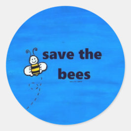Red de bijen rond de stickers