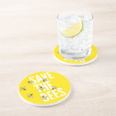 Red de Bijen Zandsteen Onderzetter (Zijkant)