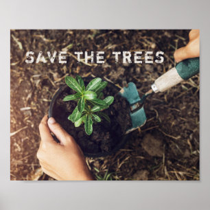 Red de bomen boom planten milieuvriendelijk poster