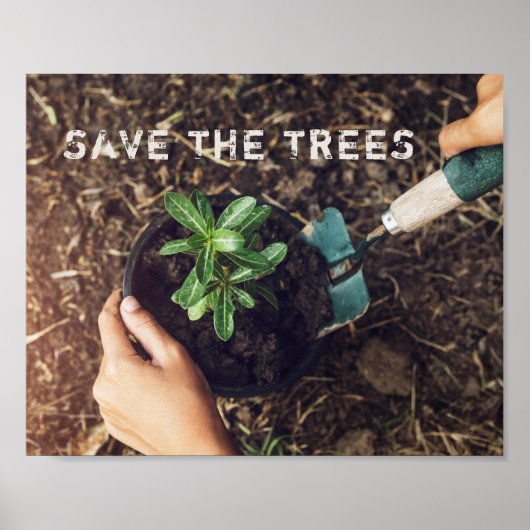 Red De Bomen Boomplanting Milieu Poster (Voorkant)