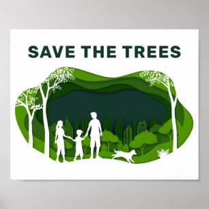 Red de bomen Groen familiapark Eco Poster