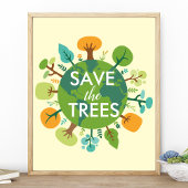 Red de Bomen Planeet Aarde Eco Milieu Poster