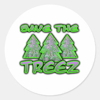 Red de bomen ronde sticker