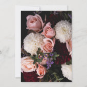 Red de datum Moody Bloemen, Bourgondië Wit Bloemen Kaart (Achterkant)