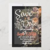 Red de datum Moody Bloemen, sinaasappel Wit Bloeme Kaart (Voorkant)