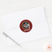 Red de eland ronde sticker (Envelop)