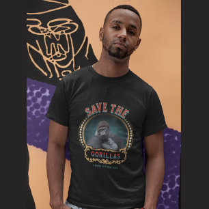 Red de gorilla's   Bedreigde diersoorten T-shirt