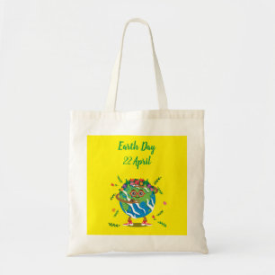 Red de groene Dag van de Aarde Tote Bag