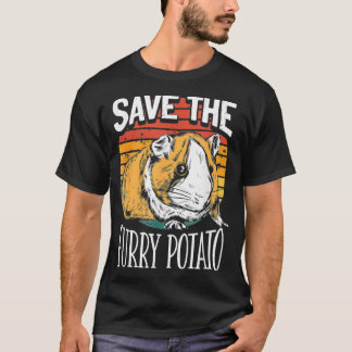 Red de harige aardappel grappig cavia _2 t-shirt