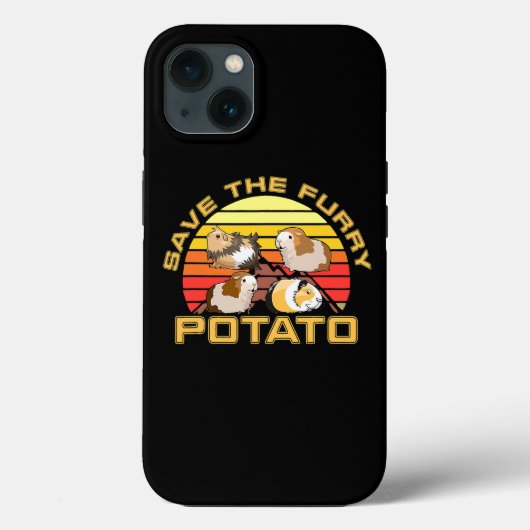 Red de harige aardappel schattig cavia liefhebber Case-Mate iPhone case (Achterkant)