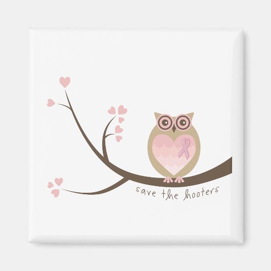 Red de Hooters Square Magnet Magneet (Voorkant)