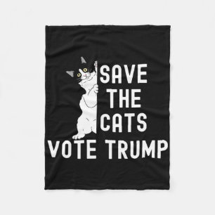 Red de katten stem Trump Grappige Politieke Katten Fleece Deken