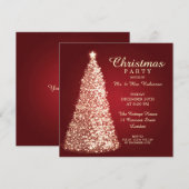 Red de kerstboomkoorts kaart (Voorkant / Achterkant)