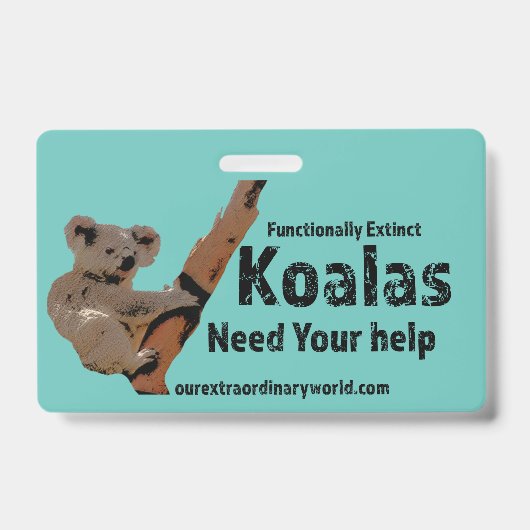 Red de Koala's Badge (Voorzijde)