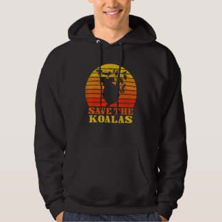 Red de Koalas - Retro Sunset Koala Lover Hoodie
