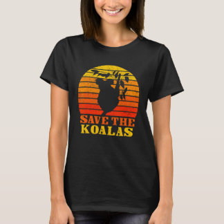 Red de Koalas - Retro Sunset Koala Lover T-shirt
