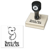 Red de Koalas Wood Art Stamp Rubberstempel (Gestempeld)