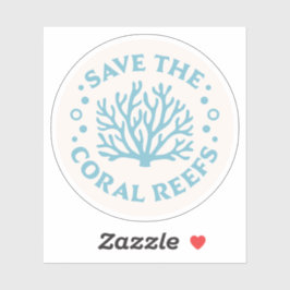 Red de koraalriffen esthetisch sticker