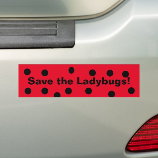 Red de lieveheersbeestjes! bumpersticker (Op auto)