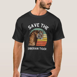 Red de Mannen van de dieren uit de Siberische tijg T-shirt
