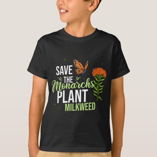 Red de Monarch Butterfly Milkweed T-shirt (Voorkant)