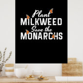 Red de Monarch Vlinders Vlinder Poster (Keuken)