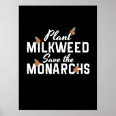 Red de Monarch Vlinders Vlinder Poster (Voorkant)
