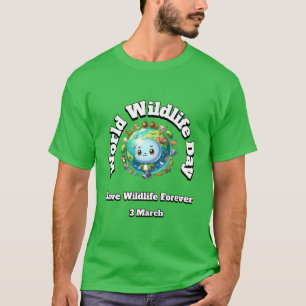 Red de natuur. Wereld Natuur Dag T-shirt