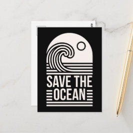 Red de oceaan bescherming conservering vrijwillige briefkaart