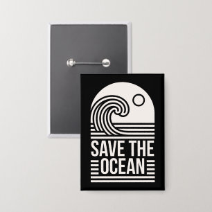 Red de oceaan bescherming conservering vrijwillige button