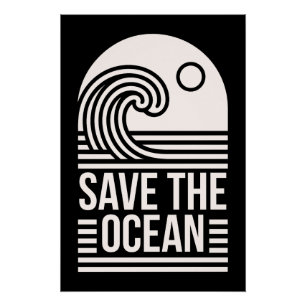 Red de oceaan bescherming conservering vrijwillige perfect poster