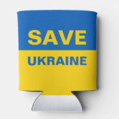 Red de Oekraïense vlag Blikjeskoeler (Achterkant)