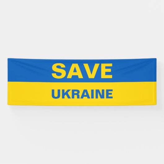 Red de Oekraïense vlaggenbanner Spandoek (Horizontaal)