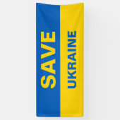 Red de Oekraïense vlaggenbanner Spandoek (Verticaal)