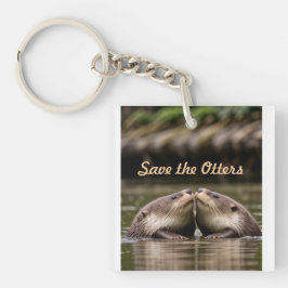 Red de otters sleutelhanger