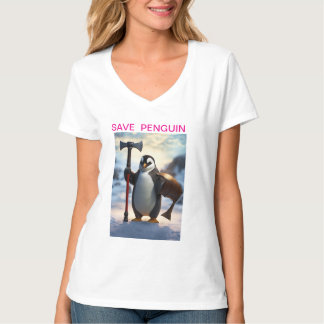 "Red de pinguïns: milieuvriendelijk T-shirt" T-shirt