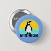 Red De Pinguïns Ronde Button 5,7 Cm (Voorkant /achterkant)