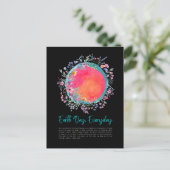 Red de planeet, dag van de aarde elke dag briefkaart (Staand voorkant)