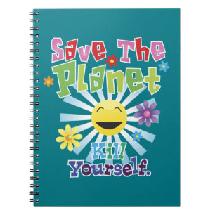 Red de planeet! Dood jezelf Notitieboek