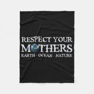 Red de planeet Earth Day Respect voor je moeders E Fleece Deken