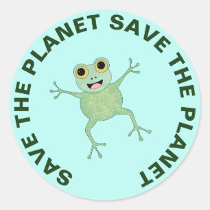 Red de Planet Stickers Schattige Frog
