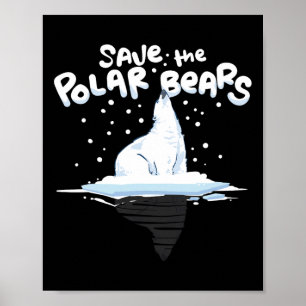 Red de poolse Beren Climate Awareness Earth Day Poster