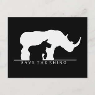Red de Rhino Briefkaart